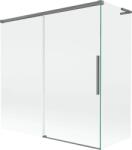 Mexen Rox, L tolóajtós, kétszárnyú kádparaván 160 + 70 x 150 cm, 8 mm-es átlátszó üveg, grafit profil, 8C9L-160-070-95-00 (8C9L-160-070-95-00)