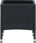 vidaXL Fekete Polyrattan Kerti Asztal 40 x 40 x 45 cm
