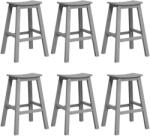 vidaXL Bárszékek 9 db Világosszürke Hdpe