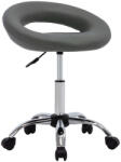 vidaXL Szürke Műbőr Gurulós Munkaszék