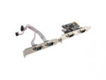 Lanberg 4x DB-9(COM) bővítő kártya PCIe (PCE-DB9-004) (PCE-DB9-004) - aqua