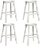 vidaXL Bárszékek 6 db Fehér Hdpe