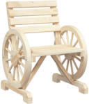 vidaXL Tömör Fenyőfa Kerti Szék 58x58x78, 5 cm