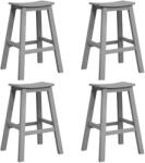 vidaXL Bárszékek 6 db Világosszürke Hdpe