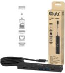 Club 3D Notebook Dokkoló - CSV-2555 (140W, USB-C to 4K60Hz HDMI, USB-C, RJ-45, 2x USB-A, MicroSD, SD) (CSV-2555)