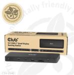 Club 3D Notebook Dokkoló - CSV-2540 (USB-C to 2xUSB-C, 2xUSB-A, 2xHDMI, 2xDP, RJ45, SD/MicroSD, 100W PD, 4K60hz) (CSV-2540) - pcx