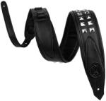 Levy's Rebel Leather Black/Silver Curea de chitară (<![CDATA[M80GRPDX-BLK]]>)
