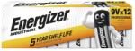 Energizer INDUSTRIAL tartós elem 6LR61, alkáli, 12db/csomag E000191212 (E000191212)