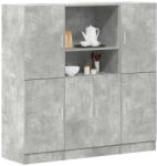 vidaXL 3 Részes Betonszürke Szerelt Fa Konyhaszekrény Garnitúra