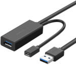 UGREEN US175, USB 3.0, micro USB, hosszabbító kábel, 5m (fekete) (20826)