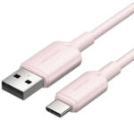 Vention USB 2.0 A és USB-C 3A közötti kábel Vention CTQPF 1M (rózsaszín) (CTQPF)