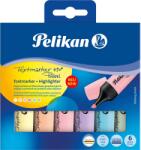 Pelikan szövegkiemelő, 6db, pasztell szín (817325)