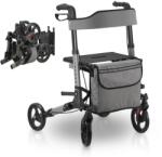 Juskys Cadru de mers pliabil din aluminiu Vital - gri