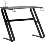 vidaXL Fekete ZZ-lábú Gamer Asztal 90 x 60 x 75 cm