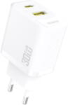 Dudao A27TEU PD 30W GaN USB-A USB-C Wall Charger - White (A27TEU white) - pcone