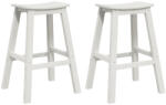 vidaXL Bárszékek 2 db Fehér Hdpe