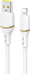 Dudao L25L USB-A - Lightning Cable 1m 30W with Soft Silicone Braid - White (L25L white) - pcone