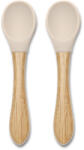 NATURAL Силиконови лъжички с бамбук Lorelli - Natural, 2 броя, Beige (10230680005)