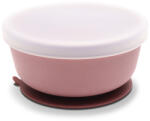 Lorelli Силиконова купа с ваккум и капак Lorelli - Natural, Deep Pink (10230640002)