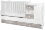 Lorelli Трансформиращо се легло Lorelli - Mini Max, 190 x 72 cm, Бяло/Арт (10150500043A)