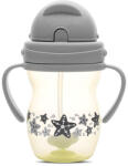 Lorelli Чаша с дръжки и сламка Lorelli - Baby Care, Grey & Yellow (10230600006)