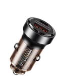 REMAX Incarcator auto rapid REMAX RCC338, PD+QC, 1 port USB-C, 1 port USB-A (RCC338) - pcone