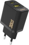 Dudao A27TEU PD 30W GaN USB-A USB-C Wall Charger - Black (A27TEU black) - pcone