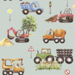 UGEPA Autós zöld vlies gyerektapéta Sweet Dreams/UGEPA N06909 (N06909)