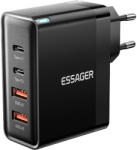 ESSAGER ESSAGER® ES-CD37 - 100 Wattos USB-s fali gyorstöltő - 4 port (2x Type C + 2x USB-A) Android, Apple és Windows rendszerekhez