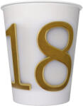  Happy Birthday 18 Gold Motifs papír pohár 8 db-os 250 ml (PKK772978) - aprotalpak
