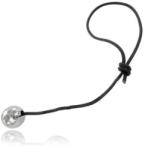  Rozsdamentes golyó bőr szárral-45mm - diamondsexshop