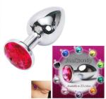  Fém anál plug csillogó véggel-nagy méret. 6. Lila - diamondsexshop