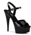 Pleaser Delight fekete szandál. 43-as - diamondsexshop