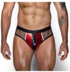  JOSHUA piros-fekete wetlook férfi alsó. Méret: S/M - diamondsexshop