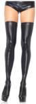 Leg Avenue Fekete vizes hatású combfix. Méret: S/M - diamondsexshop