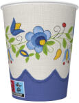  Hímzés Folk papír pohár 8 db-os 250 ml (PKK768049) - aprotalpak