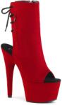 Pleaser piros fűzős csizma zippzáras zsebbel 37-es - diamondsexshop