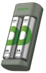 GP E221 Charger +2db 2100mAh ReCyko HR6 AA tölthető ceruza elem B50224 (GP-Eco-E221-2-2100-B50224)