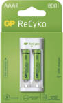 GP E211 Charger +2db 800mAh ReCyko HR03 AAA tölthető mikro elem (GP-Eco-E211-2-800-B51211)