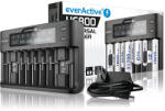 everActive UC800 8 csatornás 1, 2V/3, 6V/3, 7V Li-ion/LiFePO4/Li-HV/Ni-Mh AA ceruza akku AAA mikro akku C baby akku D góliát akku 9V akku hálózati elemtöltő (everActive-UC800)