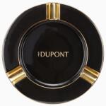 S.T. Dupont porcelán szivar hamutartó - fekete/arany (006737)