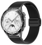  Okosóra szíj - Huawei Watch GT / GT2 / GT2 Pro (46 mm) / GT Runner 2 - F-Design FS20 - fekete eco-bőr szíj (22 mm) - graffistore