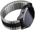  Okosóra szíj - Huawei Watch GT / GT2 / GT2 Pro (46 mm) / GT Runner 2 - ezüst/fekete rugalmas fém szíj (22 mm) - graffistore