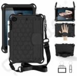 Silverline Defender szilikon telefonvédő (ütésállóság, kitámasztó, méhsejt + kézpánt, vállpánt) FEKETE - extratelgsm - 9 999 Ft