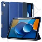 ESR REBOUND PENCIL tok álló, bőr hatású (aktív FLIP, oldalra nyíló, TRIFOLD, asztali tartó, ceruza tartó) SÖTÉTKÉK