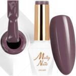 MOLLY Nails Hibrid lakk 8ml 61 Very Nice Barna Szürke Delicate Woman (Lakier hybrydowy do paznokci 8g zimny brąz)