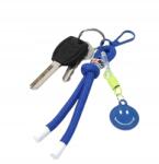  Kulcstartó Mosolygós Smiley Fonott Kézzel Kék Telefon Kulcsok (wqr111)