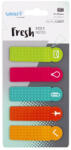 SMART Index autoadeziv plastic 45x12 mm, 5 culori, SMART Fresh