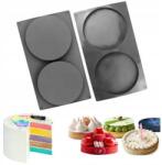  Szilikon öntőforma sekély körökhöz 20cm zselés tortadísz csokoládé (1344P)