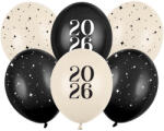  Lufi 30 cm 6 Darab/Csomag Happy New Year 2026 Pasztell Színek (AAE326)
